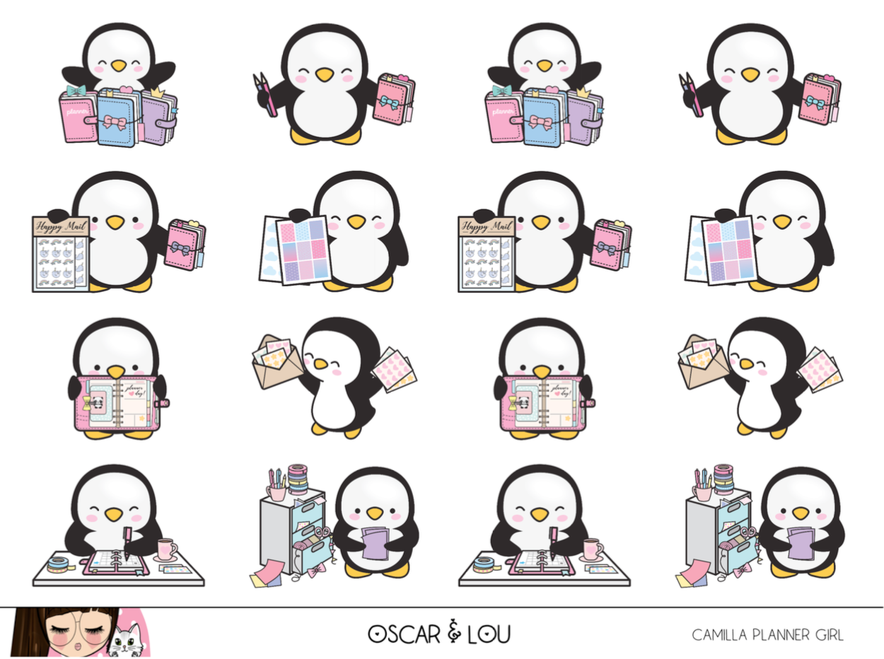 Mini Sheet  - Camilla The Penguin Planner Girl