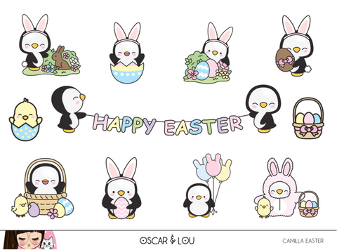 Mini Sheet  - Camilla The Penguin Easter