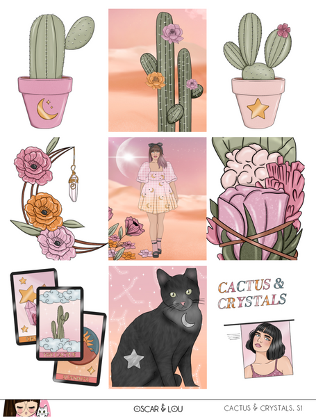 Vertical Sticker Kit - Cactus & Crystals