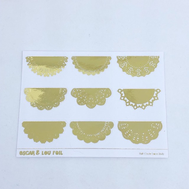 Mini Sheet  - Foiled Lace Half Circle