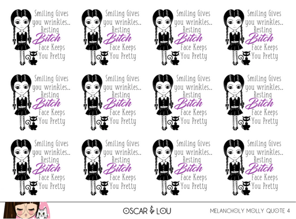 Mini Sticker Sheet  - Melancholy Molly