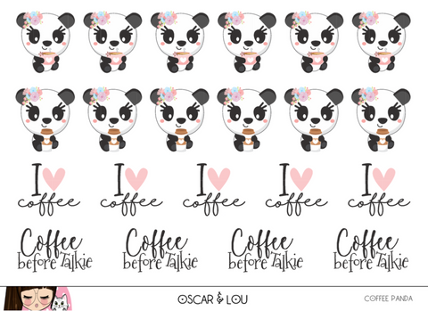 Mini Sheet  - Coffee Pandas