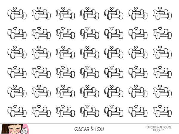 Mini Sheet  - Neutral Heart Planner Icons Set 2