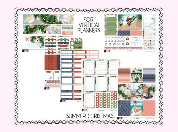 Vertical Sticker Kit - Summer Christmas
