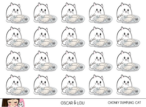 Mini Sticker Sheet  - Chonky Dumpling Cat