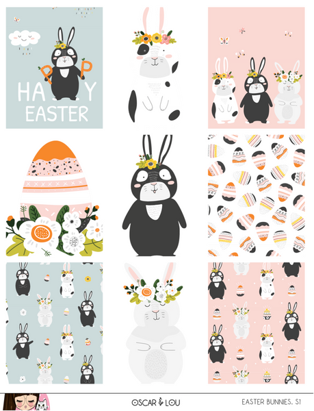 Vertical Sticker Kit - Easter Bunnies