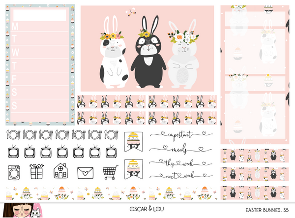 Vertical Sticker Kit - Easter Bunnies