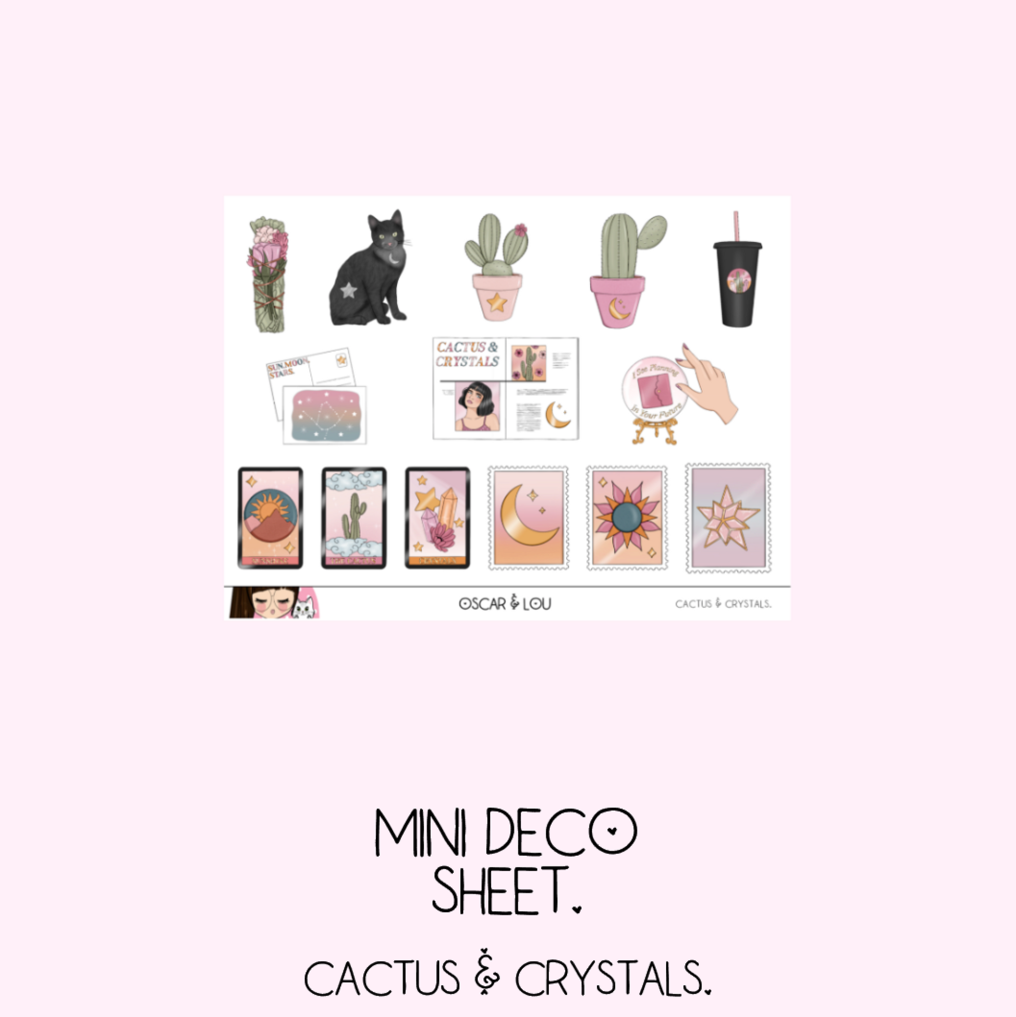 Mini Sheet  - Cactus & Crystals