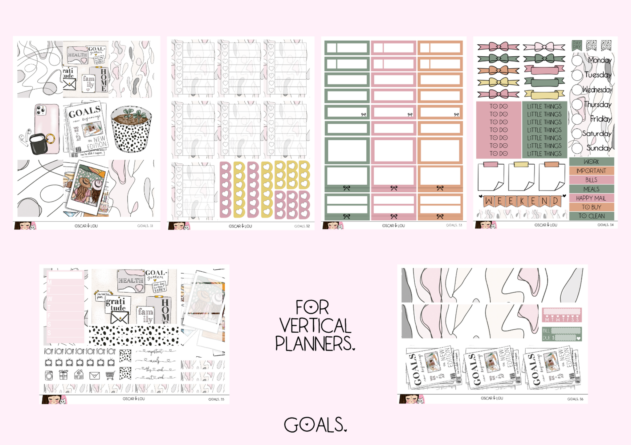 Vertical Sticker Kit - Goals