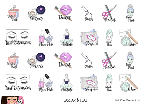 Mini Sticker Sheet  - Self Care Planner Icons