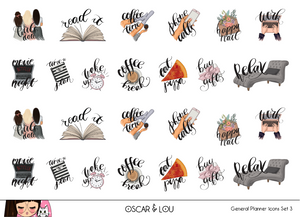 Mini Sticker Sheet  - General Planner Icons Set 3