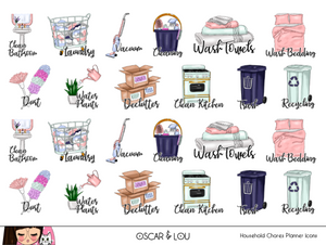 Mini Sticker Sheet  - Household Chores Planner Icons