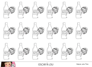 Mini Sticker Sheet  - Harper Wine Time