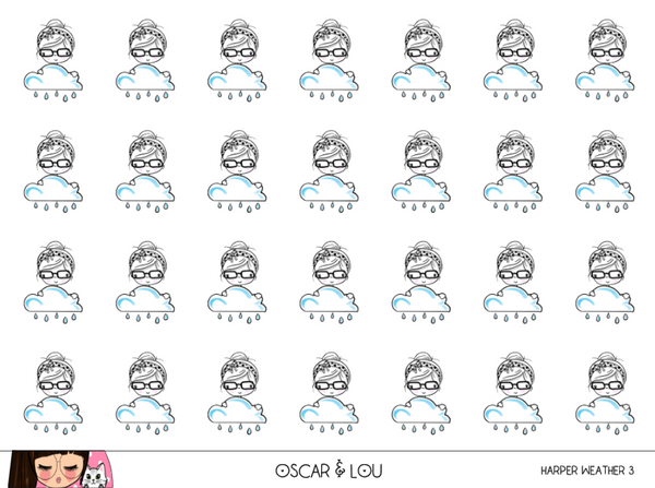 Mini Sticker Sheet  - Harper Weather