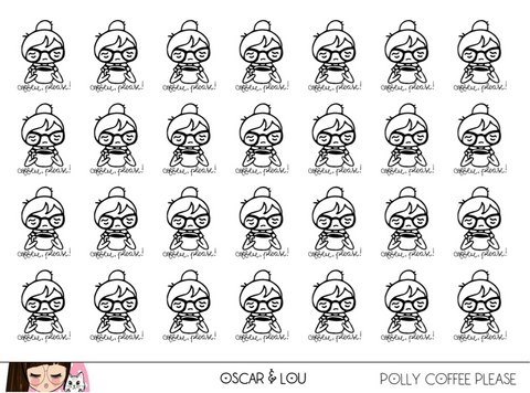 Mini Sheet  - Polly Coffee Please