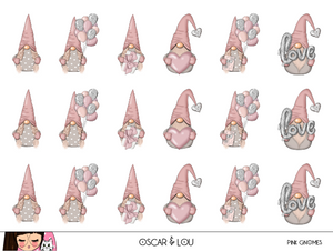 Mini Sticker Sheet  - Pink Gnomes